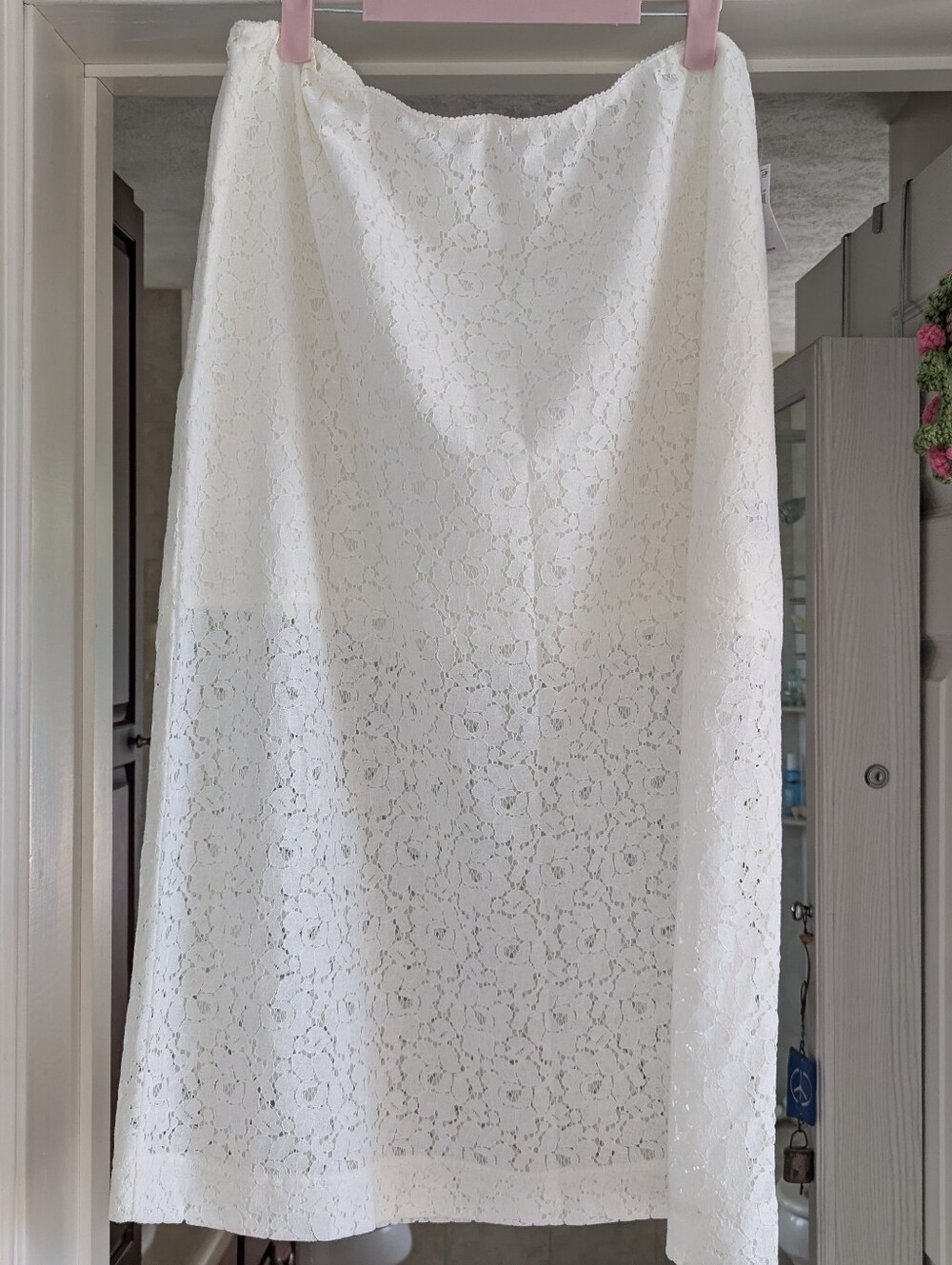 NWT Old Navy Ivory Lace Midi Skirt -size Xl - Picture 6 of 10